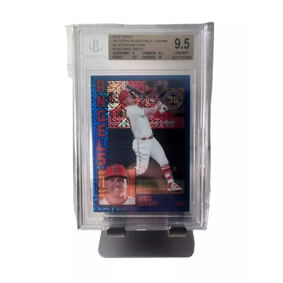 2019 Topps #T84-2 Mike Trout Blue Silver Pack /150 Angels BGS 9.5