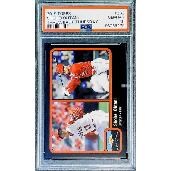2019 Topps Throwback Thursday #232 Shohei Ohtani Los Angeles Angels PSA 10 Gem Mint