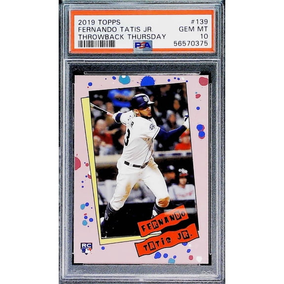 2019 Topps Throwback Thursday Fernando Tatis Jr. San Diego Padres #139 RC PSA 10 Gem Mint