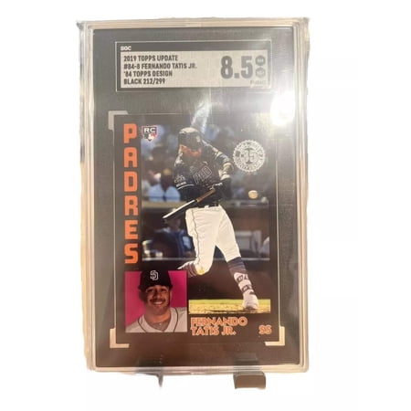 2019 Topps Update 84-8 Fernando Tatis Jr. 1984 Topps Black Rookie SGC 8.5 Padres