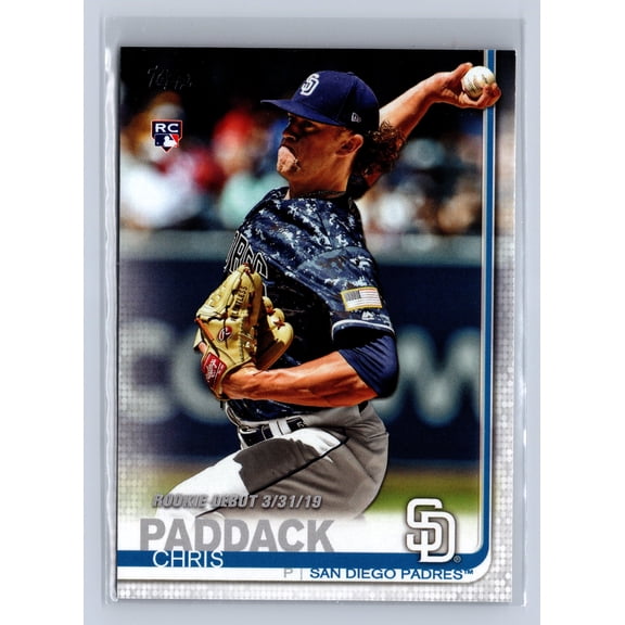 2019 Topps Update Series Chris Paddack US207 1/3 RC San Diego Padres Baseball Card