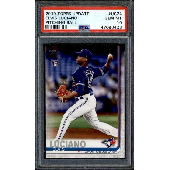2019 Topps Update Series Pitching Ball Elvis Luciano #US74 PSA 10