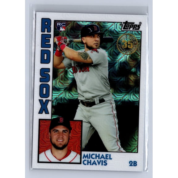2019 Topps Update Silver Pack 1984 Chrome RC Michael Chavis Boston Red Sox #T84U-8 Baseball Card