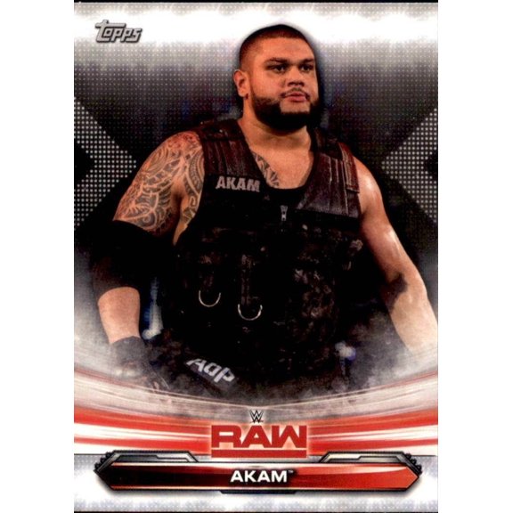 Near Mint 2019 Topps WWE Raw Wrestling Base #1 Akam Trading Card