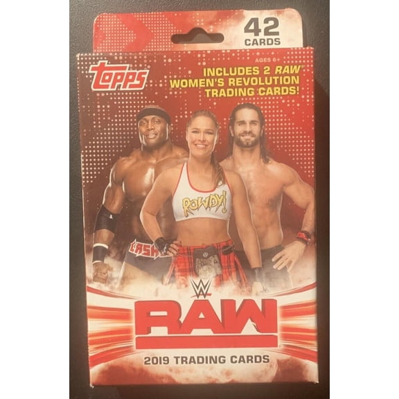 2019 Topps WWE Wrestling RAW Factory Sealed Hanger Box 42 Cards