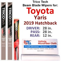 2019 Toyota Yaris Beam Blade Wipers (Set of 3) w/Rear Wiper