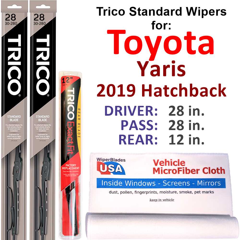Autoview Wiper Blade Set For Toyota Corolla 2019-2023 – 28"+14"+12" J-Hook, 3pc