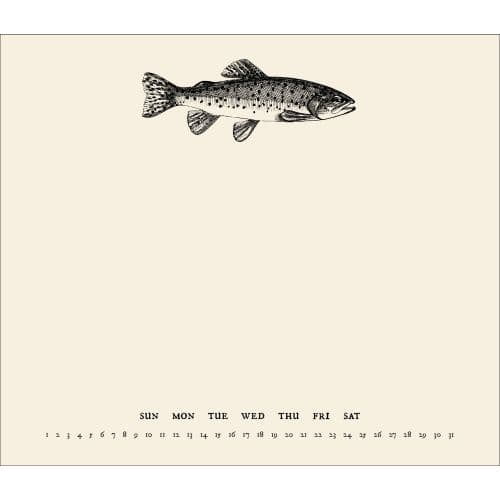 University Games, Trout Perpetual Mousepad Calendar