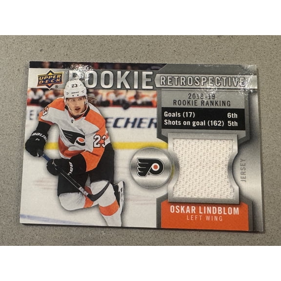 2019 Upper Deck Oskar Lindblom #RR-OL Rookie Retrospective Jersey