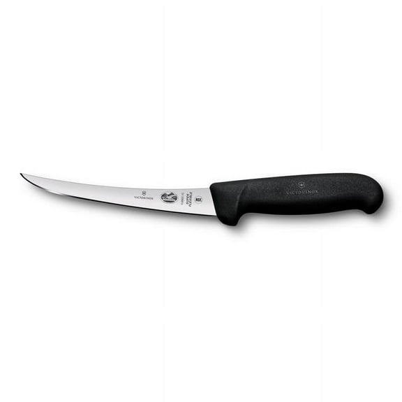 2019 Victorinox Fibrox Pro Curved & Super-Flexible Boning Knife, Black - 6 in. Blade