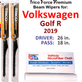 thumbnail image 1 of 2019 Volkswagen Golf R Performance Beam Wipers (Set of 2), 1 of 3