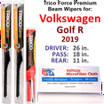 thumbnail image 1 of 2019 Volkswagen Golf R Performance Beam Wipers (Set of 3) w/Rear Wiper, 1 of 3