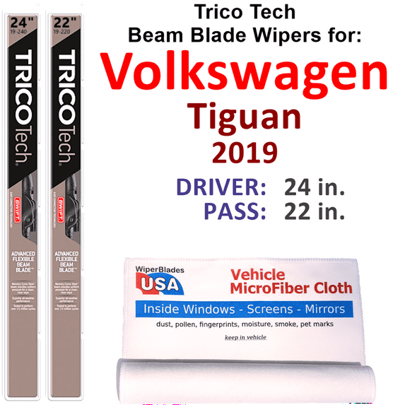 2019 Volkswagen Tiguan Beam Blade Wipers (Set of 2)
