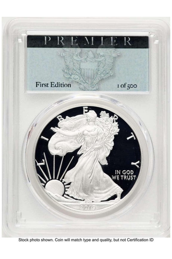 2019-W $1 Proof American Silver Eagle Coin PCGS PR70 DCAM - Premier LE 1 of 500 - HAT779203071