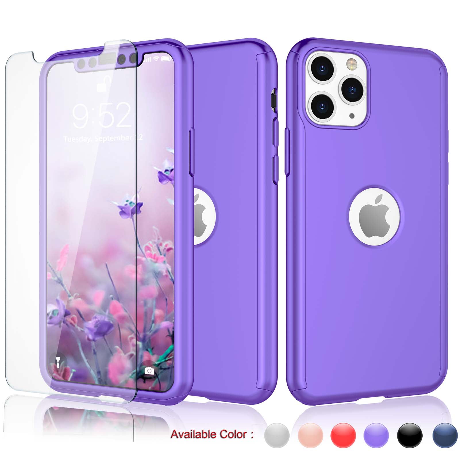 2019 iPhone 11 Case Screen Protector, Sturdy Phone Case for iPhone 11 6.1", Njjex Hard Plastic