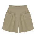 thumbnail image 1 of 2019 plus fertilizer XL shorts casual elastic wide leg was thin hot pants, 1 of 5