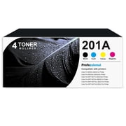 201A 201X High Yield Toner Cartridges Compatible for 201A CF400A 201X CF401A CF402A CF403A Toner Cartridge set Pro MFP M277dw M277c6 Printer, 4 Pack Black Cyan Magenta Yellow