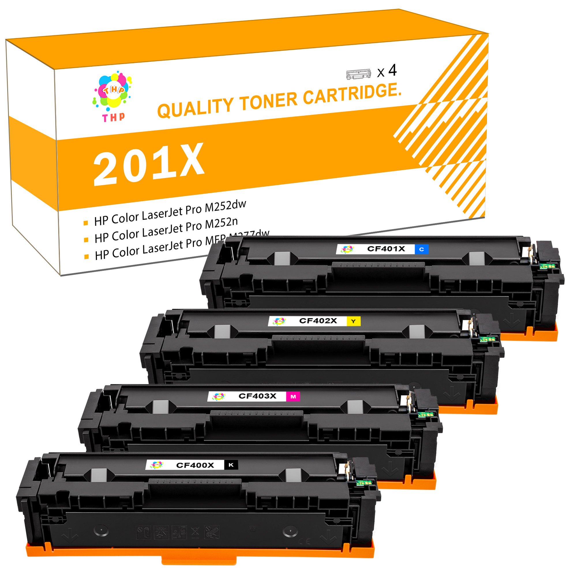 True Image 4-Pack 125A Toner – Compatible With HP CB540A CP1215 CM1312nfi