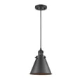 thumbnail image 1 of Innovations Lighting  Appalachian - 1 Light 8" Cord Hung Mini Pendant Matte Black, 1 of 2