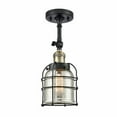 thumbnail image 1 of 201F-BAB-G58-CE-Innovations Lighting-Bell Cage - 1 Light Semi-Flush Mount In Industrial Style-13.5 Inches Tall and 5 Inches Wide-Black Antique Brass, 1 of 2