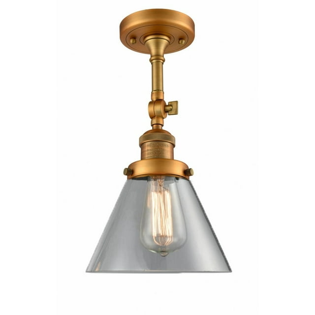 Innovations Lighting - Cone - 1 Light Semi-Flush Mount In Industrial Style-14.5