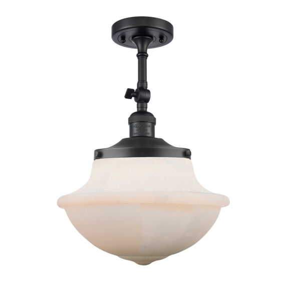 201F-BK-G541-LED-Innovations Lighting-Large Oxford-3.5W 1 LED Semi-Flush Mount in Traditional Style-12 Inches Wide by 15.5 Inches High
