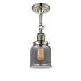 thumbnail image 1 of 201F-PN-G53-Innovations Lighting-Bell - 1 Light Semi-Flush Mount In Industrial Style-13.5 Inches Tall and 5 Inches Wide-Polished Nickel Finish-Light, 1 of 2