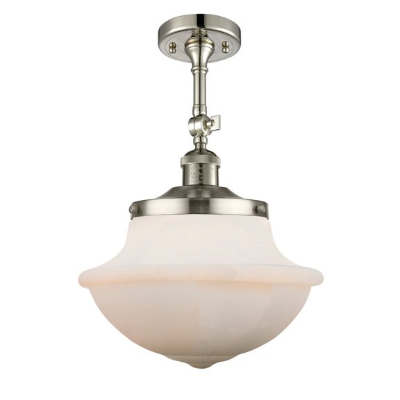 201F-PN-G541-Innovations Lighting-Oxford - 1 Light Adjustable Semi-Flush Mount In Traditional Style-15.5 Inches Tall and 11.75 Inches Wide-Polished