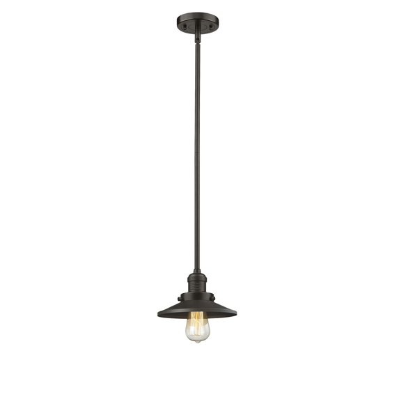 201S-OB-M5-LED-Innovations Lighting-Railroad - 8 Inch 3.5W 1 LED Mini Pendant Oil Rubbed Bronze