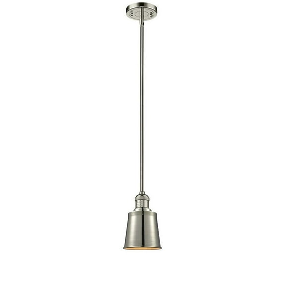 201S-PN-M9-LED-Innovations Lighting-Addison - 5 Inch 3W 1 LED Stem Mini Pendant Polished Nickel