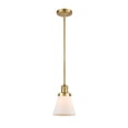 thumbnail image 1 of 201S-SG-G61-LED-Innovations Lighting-Small Cone-3.5W 1 LED Mini Pendant in Industrial Style-6 Inches Wide by 8 Inches High   Satin Gold Finish with, 1 of 1