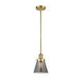 thumbnail image 1 of 201S-SG-G63-LED-Innovations Lighting-Small Cone-3.5W 1 LED Mini Pendant in Industrial Style-6 Inches Wide by 8 Inches High   Satin Gold Finish with, 1 of 1
