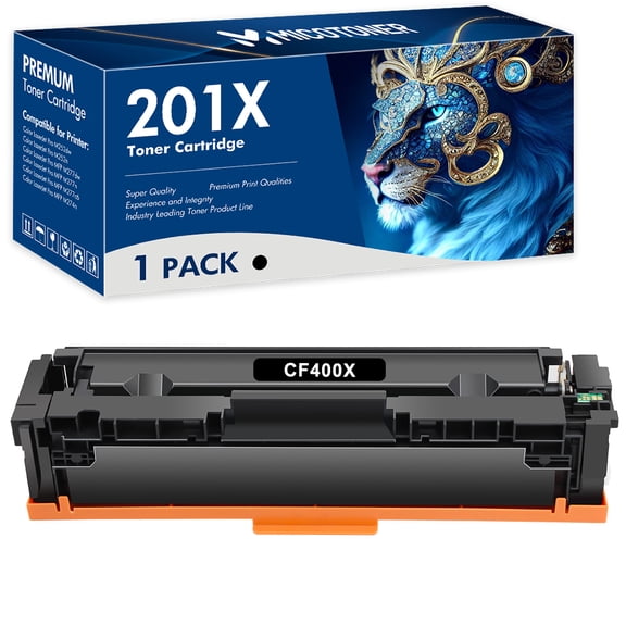 201X 1-Pack Compatible Toner Cartridge for HP 201X CF400X CF400A 201A LaserJet Pro M252dw M252n M277dw M277n M274n M277c6 Printer (Black)