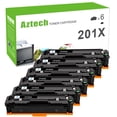 thumbnail image 1 of 201X 201A 6-Pack Compatible Toner Cartridge for HP CF400X 201X M252dw M252n MFP M277dw M277n M277c6 M274n with Chip (Black), 1 of 11