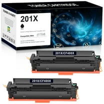 201X Black Toner Cartridges Compatible for HP 201X CF400X 201A CF400A used for M277dw M252dw HP Color Laserjet Pro MFP M277dw M277c6 M252dw M252n M252 M277 M277n 277dw Ink Printers (2-Pack)
