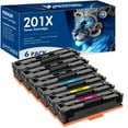 thumbnail image 1 of 201X CF400X 6-Pack Compatible Toner Cartridge for HP 201X CF400X LaserJet Pro M252dw M252n M277dw M277n M274n M277c6 Printer (3*Black,Cyan,Magenta,Yellow), 1 of 7