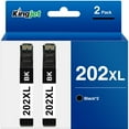 thumbnail image 1 of Kingjet Ink Cartridge Replacement for Epson Ink 202 XL 202XL Ink Cartridge for Workforce WF-2860 Expression Home XP-5100 Printer (2-Black), 1 of 7