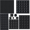 thumbnail image 1 of 202 Pcs Combo Pack Clear Adhesive Bumper Pads, Round Spherical Square, Black, Self Adhesive Sound Dampening Transparent Rubber Feet Pads for Cabinet Doors Drawers Glass Tops Picture Frames Boards, 1 of 5