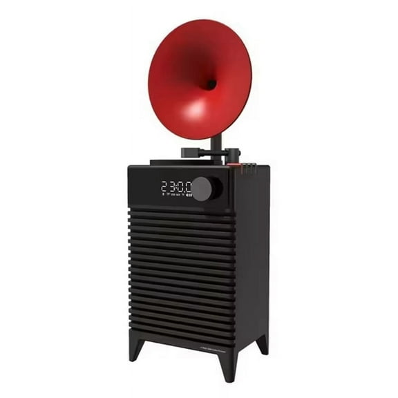 -202 Retro Bluetooth Speakers Wireless Outdoor Bass Subwoofer LED Clock Sound Handsfree Call Music Box TF AUX Player A