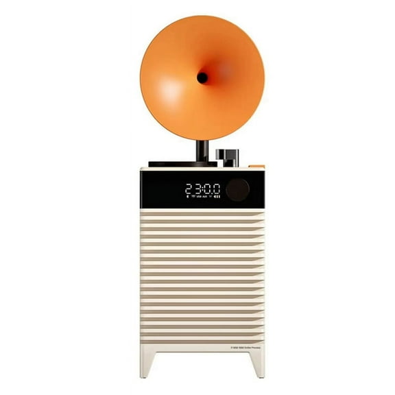 -202 Retro Bluetooth Speakers Wireless Outdoor Subwoofer LED Clock Sound Handsfree Call Music Box TF AUX Player B