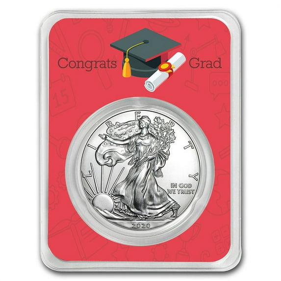 2020 1 oz Silver American Eagle - Congrats Grad Scholar