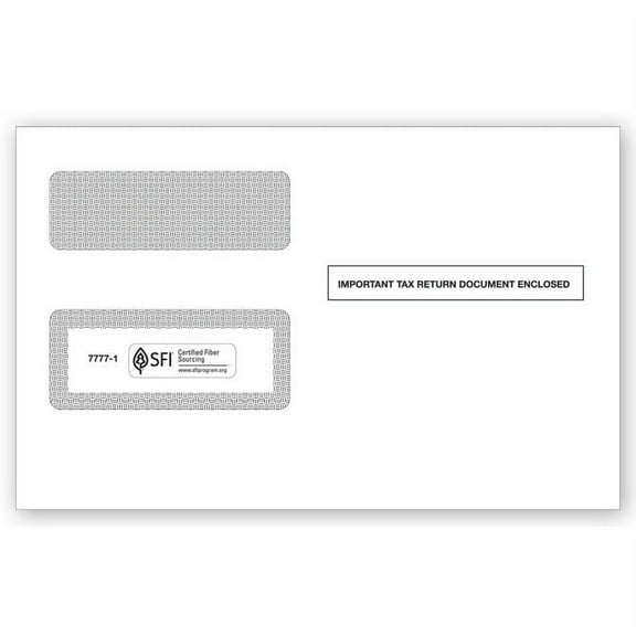 2020 1099 2-Up Double-Window Envelope 100 QTY