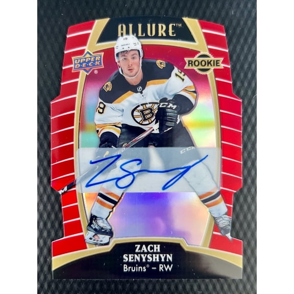 2020 2019-20 Upper Deck Allure Zach Senyshyn Red /349 Red Rainbow Autograph Rookie