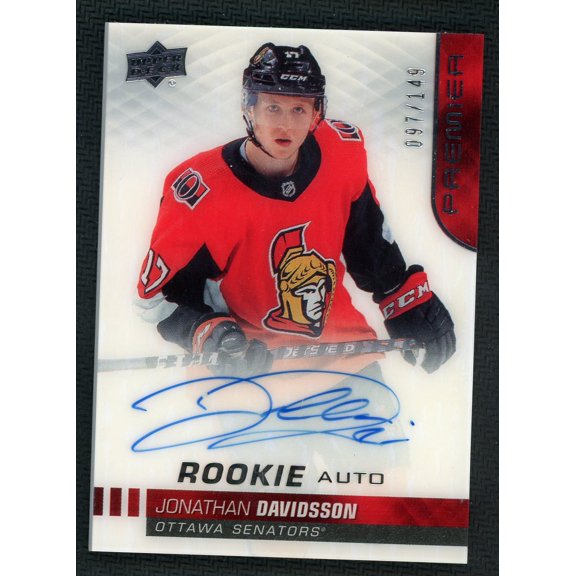 2020 2019-20 Upper Deck Premier Jonathan Davidsson #ARA-JD /149