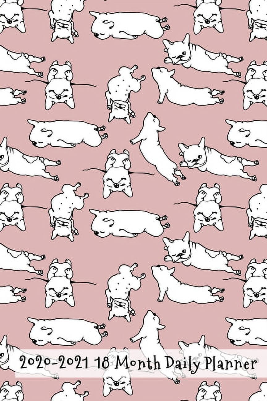 2020 2021 18 Month Daily Planner Sweet Snoozing French Bulldog Poses