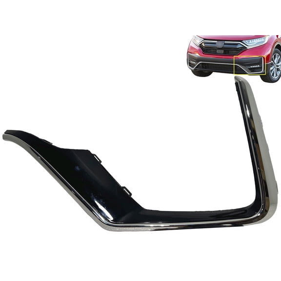 2020 2021 2022 Compatible with Honda CRV CR-V Front Bumper Face Bar Molding Trim Black Left Driver Side