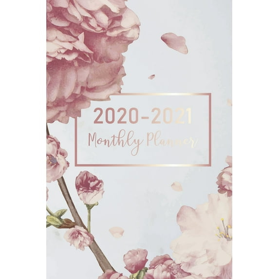 2020-2021 Daily Monthly Calendar Pocket Planner, 24 Months Jan 2020 to Dec 2021: 2020-2021 Monthly Planner: Marble Flower Cover - 2 Year Calendar 2020-2021 Monthly - 24 Months Agenda Packet Planner wi