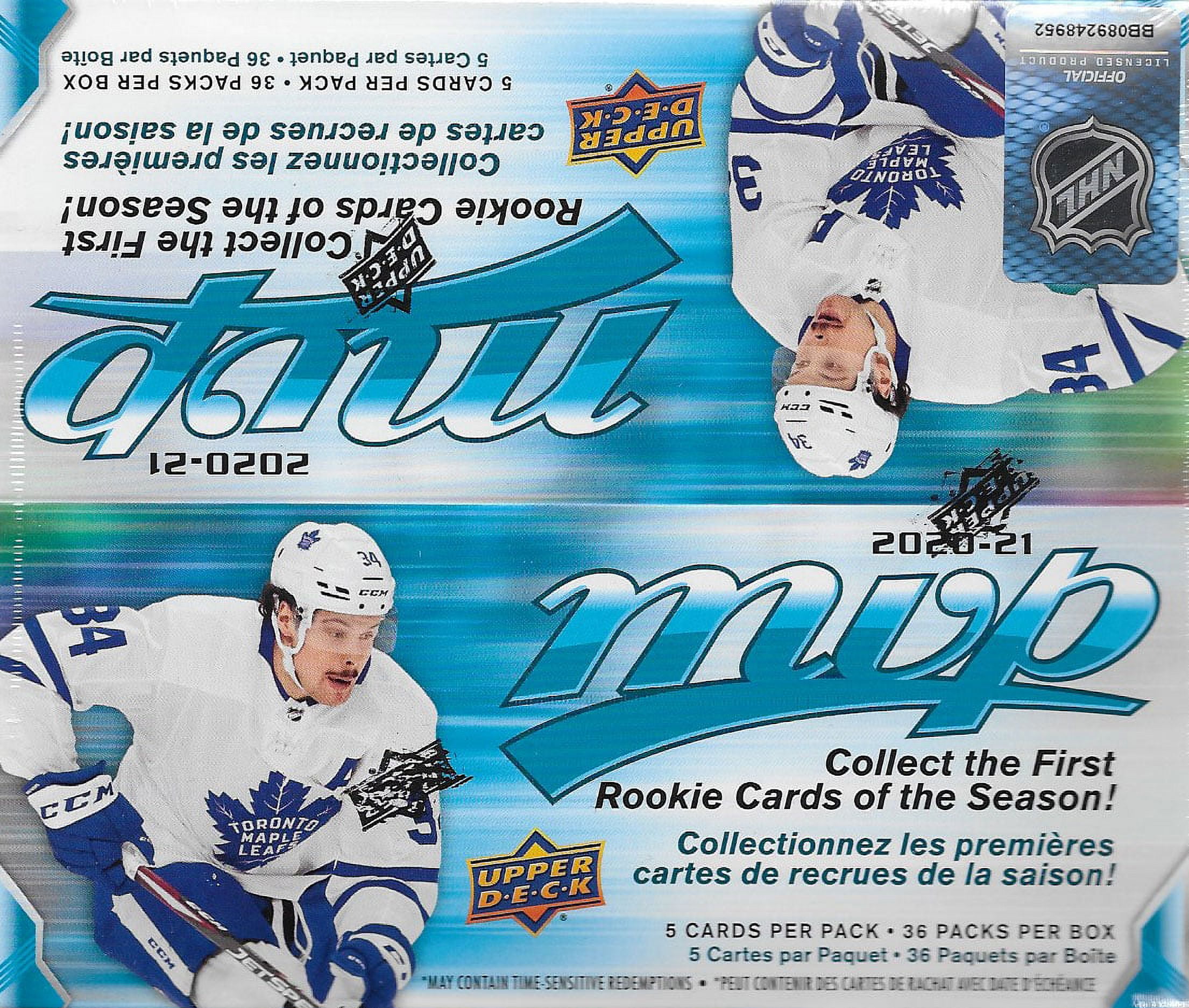 2020 2021 Upper Deck MVP Hockey Series Unopened Retail Box of 36 Packs with  Chance for Stars, 1 Draft Picks, Rookie Cards, Silver Scripts plus