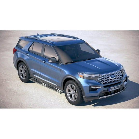 2020-2022 Ford Explorer 4-Door SUV Stainless Steel + PE Step Area Polish Finish OE Style Side Step Running Board-S Series