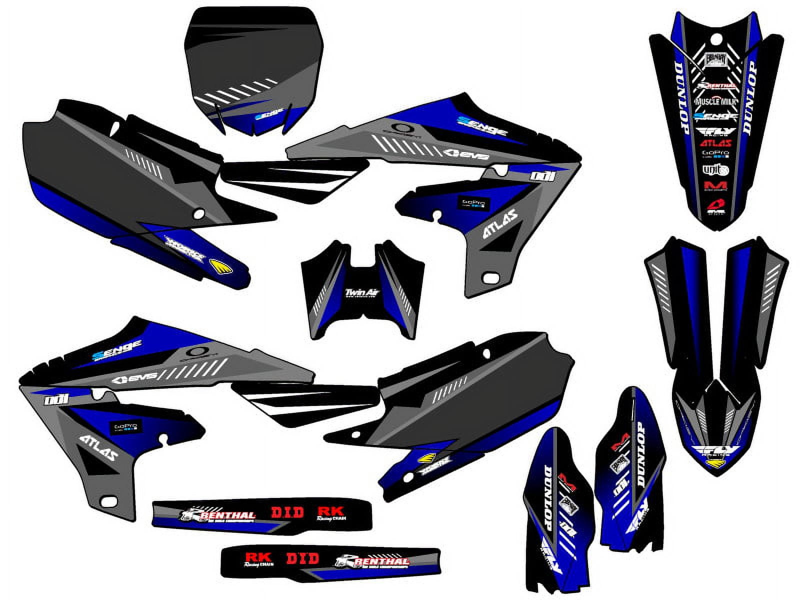 2020-2022 YZ 250 FX SURGE Black Senge Graphics Complete Kit Compatible with  Yamaha